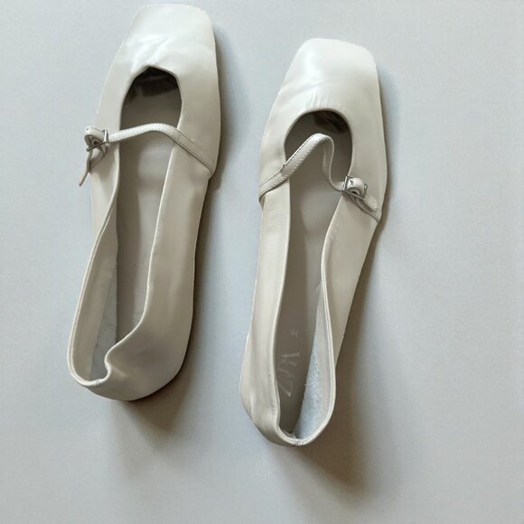Zara White Leather Flats | Size 38 | New (No Tags) | Made in Turkey - Picture 9 of 11